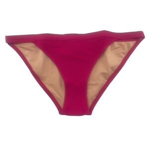 J Crew Ribbed Bikini Bottom Pink Hipster Full Coverage‎ Women Size Medium BH485